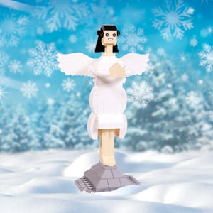 NovaBrix Ace Hardware Angel on a Christmas background