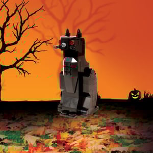 NovaBrix Ace Hardware Black Cat on a Halloween background