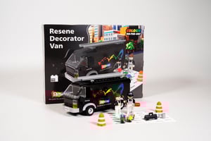 NovaBrix black Decorators Van building brick set created by Novelli for a Resene promotion in Mitre10 stores