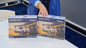An image of the NovaBrix Holman truck on a showroom tabletimonial 