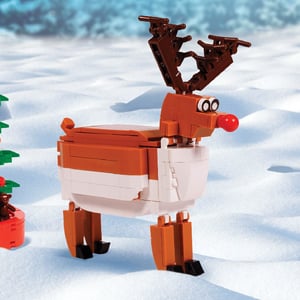 NovaBrix Ace Hardware Reindeer on a Christmas background